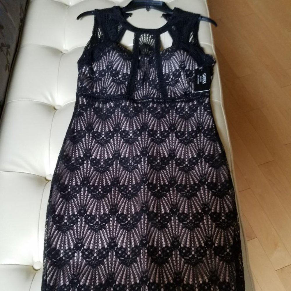 Guess black lace dress in size 4